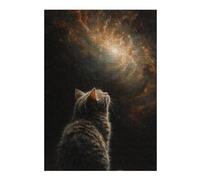 Rompecabezas para Adolescentes 38x26cm/1000pcsS Space Cat Dreams Rompecabezas para Adultos Juguetes Antiestrés Mejora La Memoria Ayuda A Ejercitar El Cerebro 38x26cm/1000pcsS