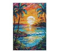 Rompecabezas para Adolescentes 38x26cm/1000pcsS Tropical Sunset Beach Scene-8 Rompecabezas para Adultos Juegos Divertidos Mejora La Memoria Cumpleaños Y Navidad 38x26cm/1000pcsS