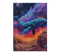 Rompecabezas para Adolescentes 38x26cm/1000pcsS Whale in Space Painting Rompecabezas para Adultos Juguete Decoración De Pared Mejora La Memoria Gran Regalo para Jugar 38x26cm/1000pcsS