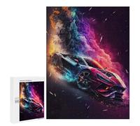 Rompecabezas para Adolescentes 500 PCS A Burst of Color on Wheels Rompecabezas para Adultos Juegos Relajantes Decoración Perfecta Regalos De Cumpleaños Y Únicos 500 PCS