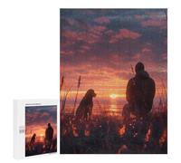 Rompecabezas para Adolescentes 500 PCS A Man Thinking His Dog Rompecabezas para Adultos Juego De Ingenio Decoración del Hogar Regalos para Reducir El Estrés 500 PCS