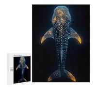 Rompecabezas para Adolescentes 500 PCS Abstract Whale Shark Gold Rompecabezas Juguetes Antiestrés Corte De Precisión Interacción Entre Padres E Hijos 500 PCS
