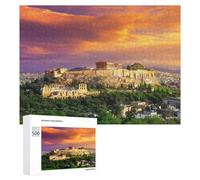 Rompecabezas para Adolescentes 500 PCS Acropolis of Athens Ancient Wonders at Sunset Rompecabezas para Adultos Juego Familiar Regalo De Cumpleaños Interacción Entre Padres E Hijos 500 PCS