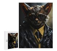 Rompecabezas para Adolescentes 500 PCS Agent Bat Funny Animal Rompecabezas para Adultos Juguetes Antiestrés para La Diversión Familiar Interacción Entre Padres E Hijos 500 PCS