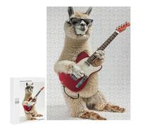 Rompecabezas para Adolescentes 500 PCS Alpaca Guitar Rompecabezas para Adultos Juegos Relajantes Desafío Difícil Actividades Divertidas En Casa 500 PCS