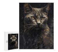 Rompecabezas para Adolescentes 500 PCS American Shorthair Cat Rompecabezas para Adultos Juego Práctico Decoración De Pared Cumpleaños Y Navidad 500 PCS
