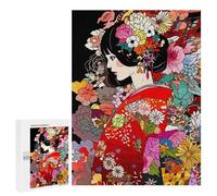 Rompecabezas para Adolescentes 500 PCS Ancient Japan Kimono Girl Rompecabezas para Adultos Juego Familiar Decoración Desafiante De Completar 500 PCS