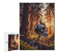 Rompecabezas para Adolescentes 500 PCS Android and Music Skull Rompecabezas para Adultos Juegos Relajantes Pero Divertidos Y Humorísticos 500 PCS