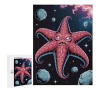 Rompecabezas para Adolescentes 500 PCS Angry Starfish Monster in Space Rompecabezas para Adultos Juguetes Antiestrés Arte De Pared Interacción Entre Padres E Hijos 500 PCS