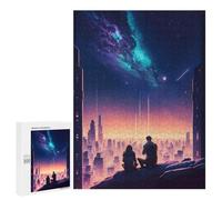 Rompecabezas para Adolescentes 500 PCS Anime City Sunset Rompecabezas para Adolescentes Juguetes Antiestrés Mejora La Memoria 500 PCS