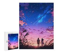 Rompecabezas para Adolescentes 500 PCS Anime Sunset Couple Rompecabezas para Adultos Juegos Relajantes Pero Divertidos Y Humorísticos 500 PCS