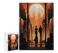 Rompecabezas para Adolescentes 500 PCS Art Deco New York Rompecabezas para Adultos Juguetes Antiestrés Arte De Pared Interacción Entre Padres E Hijos 500 PCS