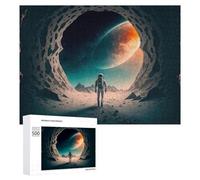 Rompecabezas para Adolescentes 500 PCS Astronaut Exploring Alien Landscape Rompecabezas para Adultos Juegos Relajantes Corte De Precisión Juego Desafiante Regalos 500 PCS