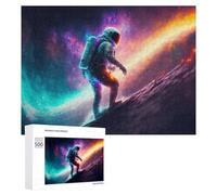 Rompecabezas para Adolescentes 500 PCS Astronaut in Colorful Space -1 Rompecabezas Juguetes Antiestrés Decoración Diversión En Casa Actividades, 500 PCS
