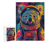 Rompecabezas para Adolescentes 500 PCS Astronaut Koala Space Rompecabezas para Adultos Juegos Relajantes Desafío Difícil Desafío Educativo 500 PCS