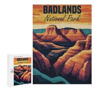 Rompecabezas para Adolescentes 500 PCS Badlands National Park Rompecabezas Juguetes Antiestrés Corte De Precisión Interacción Entre Padres E Hijos 500 PCS