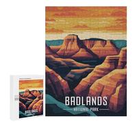 Rompecabezas para Adolescentes 500 PCS Badlands National Park Rompecabezas para Adultos Juego Práctico Carrera De Velocidad Manual Desafío Educativo 500 PCS