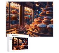 Rompecabezas para Adolescentes 500 PCS Bakery Delights Sweet Treats Galore Rompecabezas para Adultos Juego Familiar Regalo De Cumpleaños Interacción Entre Padres E Hijos 500 PCS