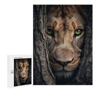 Rompecabezas para Adolescentes 500 PCS Beautiful Lioness Hiding Rompecabezas para Adultos Juego De Ingenio Decoración Diversión En Casa Actividades, 500 PCS