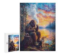 Rompecabezas para Adolescentes 500 PCS Bigfoot Sunset Rompecabezas para Adultos Juego Familiar Decoración Desafiante De Completar 500 PCS