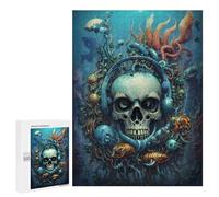 Rompecabezas para Adolescentes 500 PCS Bio Punk Music Skull Water Rompecabezas para Adultos Juguetes DIY Arte De Pared Oferta como Regalos para Toda La Familia 500 PCS