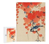 Rompecabezas para Adolescentes 500 PCS Bird Red Ivy Rompecabezas para Adultos Juguetes Antiestrés para La Diversión Familiar Interacción Entre Padres E Hijos 500 PCS