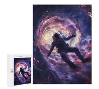 Rompecabezas para Adolescentes 500 PCS Black Hole Astronaut Rompecabezas para Adultos Juguetes Antiestrés para La Diversión Familiar Interacción Entre Padres E Hijos 500 PCS