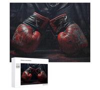 Rompecabezas para Adolescentes 500 PCS Boxing Gloves The Ultimate Fighter's Gear Rompecabezas para Adultos Juegos Familiares Análisis Y Lógica Actividades Divertidas En Casa 500 PCS