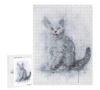 Rompecabezas para Adolescentes 500 PCS British Shorthair Kitten Rompecabezas para Adultos Juguetes Antiestrés Que Mejoran La Memoria Difíciles Y Desafiantes 500 PCS