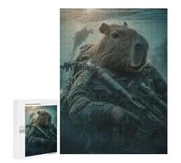 Rompecabezas para Adolescentes 500 PCS Capybara Soldier Underwater Rompecabezas para Adultos Actividades Familiares Interacción Entre Padres E Hijos Hermoso Juego De Diseño 500 PCS