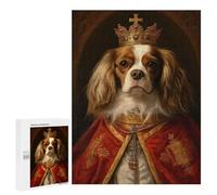 Rompecabezas para Adolescentes 500 PCS Cavalier Dog The Pope Rompecabezas para Adultos Juegos Relajantes Decoración del Hogar Cumpleaños Y Navidad 500 PCS