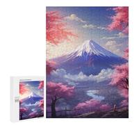 Rompecabezas para Adolescentes 500 PCS Cherry Blossom Japan Art Rompecabezas para Adultos Juguetes Antiestrés para La Diversión Familiar Interacción Entre Padres E Hijos 500 PCS
