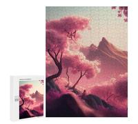 Rompecabezas para Adolescentes 500 PCS Cherry Blossom Japan Rompecabezas para Adultos Juegos Relajantes Pero Divertidos Y Humorísticos 500 PCS
