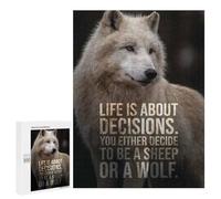 Rompecabezas para Adolescentes 500 PCS Choose To Be Wolf Vs Sheep Rompecabezas para Adolescentes Juego Familiar Decoración De Pared Interacción Entre Padres E Hijos 500 PCS