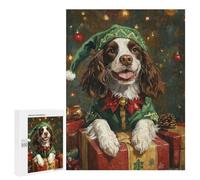 Rompecabezas para Adolescentes 500 PCS Christmas Dog Gifts Ideas Rompecabezas para Adultos Actividades Familiares Interacción Entre Padres E Hijos Hermoso Juego De Diseño 500 PCS