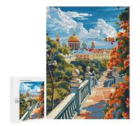 Rompecabezas para Adolescentes 500 PCS Cityscape with Cathedral and Autumn Foliage Rompecabezas para Adultos Juguetes Antiestrés Arte De Pared Interacción Entre Padres E Hijos 500 PCS