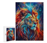 Rompecabezas para Adolescentes 500 PCS Close Up of Mystic Lion Rompecabezas para Adultos Juguetes Antiestrés para La Diversión Familiar Interacción Entre Padres E Hijos 500 PCS