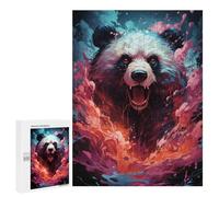 Rompecabezas para Adolescentes 500 PCS Colorful Bear Splash Artwork Rompecabezas para Adultos Juguetes De Bricolaje Desafío Difícil Cumpleaños 500 PCS