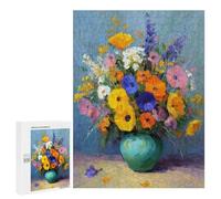 Rompecabezas para Adolescentes 500 PCS Colorful Flower Bouquet Painting Rompecabezas para Adolescentes Mejora La Memoria para Cumpleaños, Navidad Hermoso Juego De Diseño 500 PCS