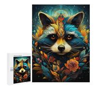 Rompecabezas para Adolescentes 500 PCS Colorful Fox Portrait -13 Rompecabezas Juguetes Antiestrés Decoración Diversión En Casa Actividades, 500 PCS