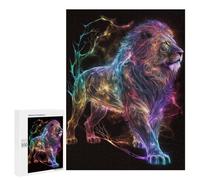 Rompecabezas para Adolescentes 500 PCS Colorful Lion Art Print-22 Rompecabezas Juegos Relajantes Decoración Perfecta Cumpleaños Y Navidad 500 PCS