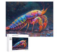 Rompecabezas para Adolescentes 500 PCS Colorful Mantis Shrimp Artwork Rompecabezas para Adultos Juguetes De Bricolaje Desafío Difícil Cumpleaños 500 PCS