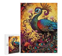 Rompecabezas para Adolescentes 500 PCS Colorful Peacock Artwork-14 Rompecabezas para Adultos Juego De Ingenio Decoración del Hogar Actividades Divertidas En Casa 500 PCS