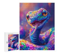 Rompecabezas para Adolescentes 500 PCS Colorful Snake Art Print-1 Rompecabezas para Adolescentes Mejora La Memoria Desafiante De Completar Juego Desafiante Juguetes 500 PCS