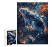 Rompecabezas para Adolescentes 500 PCS Cosmic Celestial Whale Rompecabezas para Adultos Juguetes Antiestrés para La Diversión Familiar Interacción Entre Padres E Hijos 500 PCS