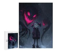 Rompecabezas para Adolescentes 500 PCS Creepy Girl with Shadow Monster Rompecabezas para Adultos Juego Familiar Decoración Desafiante De Completar 500 PCS