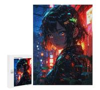Rompecabezas para Adolescentes 500 PCS Cute Anime Girl Big Eye Rompecabezas para Adultos Juegos Relajantes Desafío Difícil Desafío Educativo 500 PCS