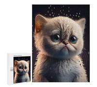 Rompecabezas para Adolescentes 500 PCS Cute Baby Cat Rain Rompecabezas para Adultos Juguetes Antiestrés para La Diversión Familiar Interacción Entre Padres E Hijos 500 PCS