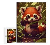 Rompecabezas para Adolescentes 500 PCS Cute Red Panda Animal Rompecabezas para Adolescentes Juguetes Antiestrés Mejora La Memoria 500 PCS
