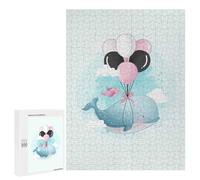 Rompecabezas para Adolescentes 500 PCS Cute Whale Flying Rompecabezas Juguetes Antiestrés Corte De Precisión Interacción Entre Padres E Hijos 500 PCS